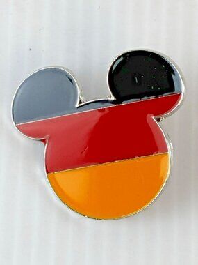 Mickey Mouse Head EPCOT Germany Flag Official Disney Pin Trading Glossy Pin